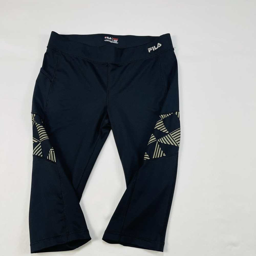 Fila Sport Running Capri Leggings Women's Size L Stretch Workout Athletic Crop